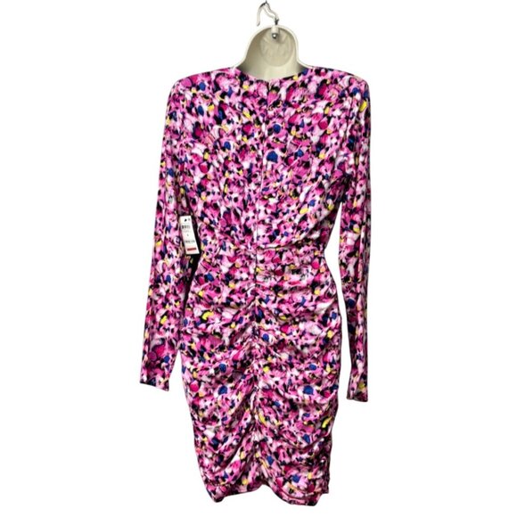 Bar III Alyssa Belted Mini Dress, Pink-multi, Sz. 4- No belt - Picture 4 of 10